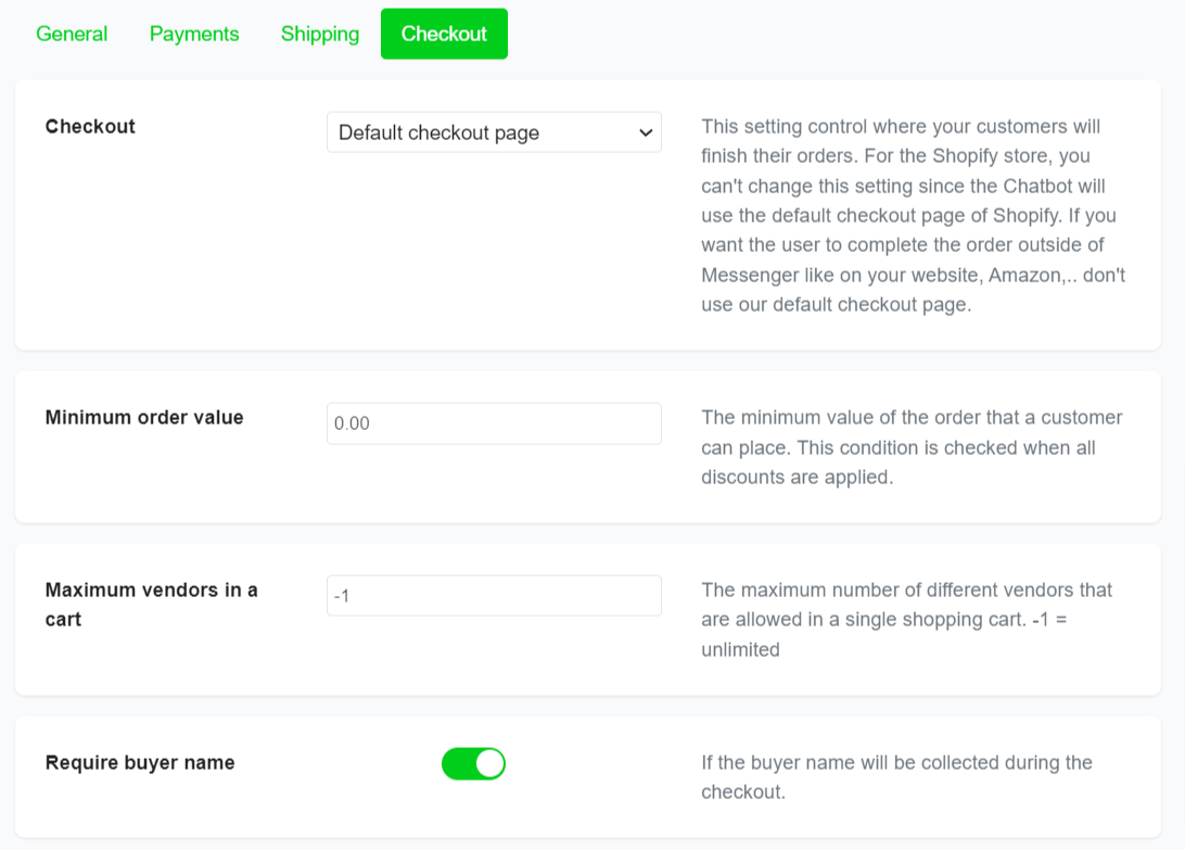 Checkout Settings - Botosynthesis.ai